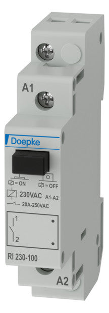 DOEPKE Installationsrelais 1TE mech REG RI 230-100 1S 230V/AC 20A 207-253V AC