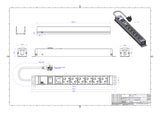 BACHMANN Steckdosenleiste 19 1HE 230V 333.005 Überspannungskategorie: 3
