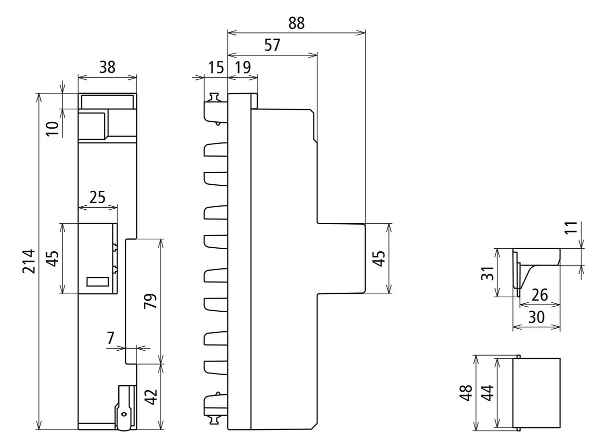 DEHN SE Kombi-Ableiter Sammelsch 4p 2TE DSH ZP 2 TT 255 230VAC 1,5kV Sammelsch