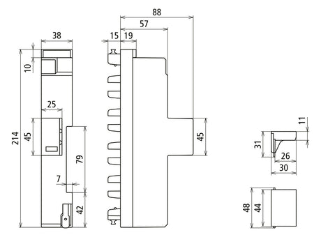 DEHN SE Kombi-Ableiter Sammelsch 3p 2TE DSH ZP 2 TNC 255 230VAC 1,5kV Sammelsch