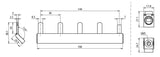 DEHN SE Phasenschiene 1ph 166mm 35qmm MVS 1 4 8 TT Stift isol