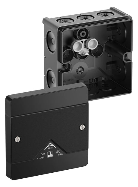 SPELSBERG Abzweigkasten 102x102mm Kst sw Abox 040-L/sw IP66 IK07 hfr