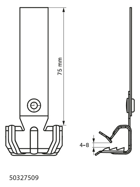 WALRAVEN Trägerklammer 4-8mm Federst Britclips 50327509 besch