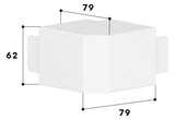 GGK Außeneck LF-K Kst 57x61mm 90° aws LFG 60x60-AE RAL9010 HFT