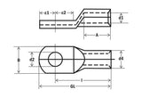HAUPA Presskabelschuh 10qmm 1f M5 290408 verzinnt 180° (horiz)