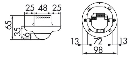 BEG Präsenzmelder 360° UP rws IP20 fernb PD2-M-1C-UP Präsenzmelder 2300W