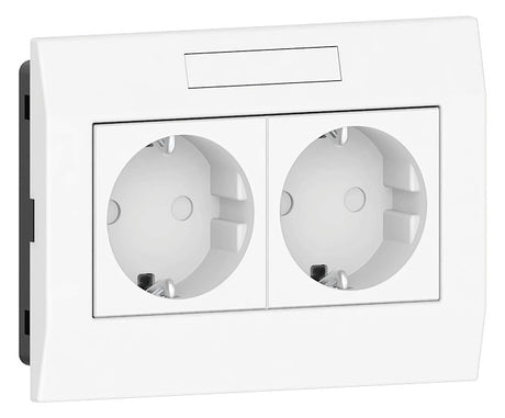 GGK Steckdose 2f ws mt GEB-K USB IP20 KSE/AR-2-H BSF horiz