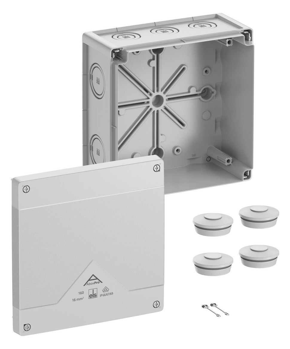 SPELSBERG Abzweigkasten 182x182mm Kst gr Abox Pro 160-L IP66/IP67/IP69 IK09 hfr