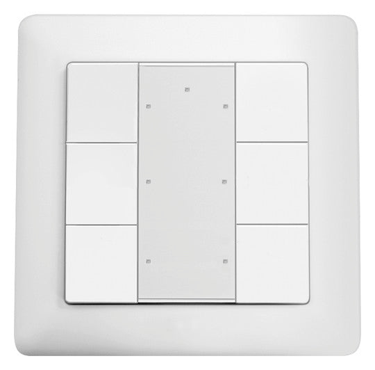 ESYLUX Tastsensor DALI UP ws mt 6f 6pkt PUSH BUTTON x6 DALI-2 WH inkl.Ankoppl