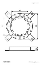 WALRAVEN Brandschutzmanschette Pacifyre AWM II für br. Rohr / ged. MSV 40 mm