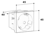 GGK Steckdose 1f alu mt GEB-K m.BS IP20 M45-1-Steckdose