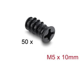 Delock Lüfterschraube M5 x 10 mm 50 Stück schwarz