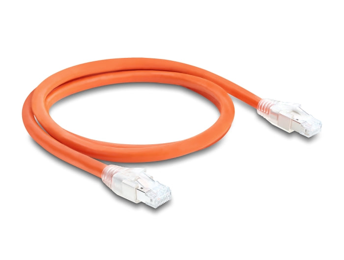 Delock RJ45 Netzwerkkabel Cat.8.1 S/FTP 1 m bis 40 Gbps orange