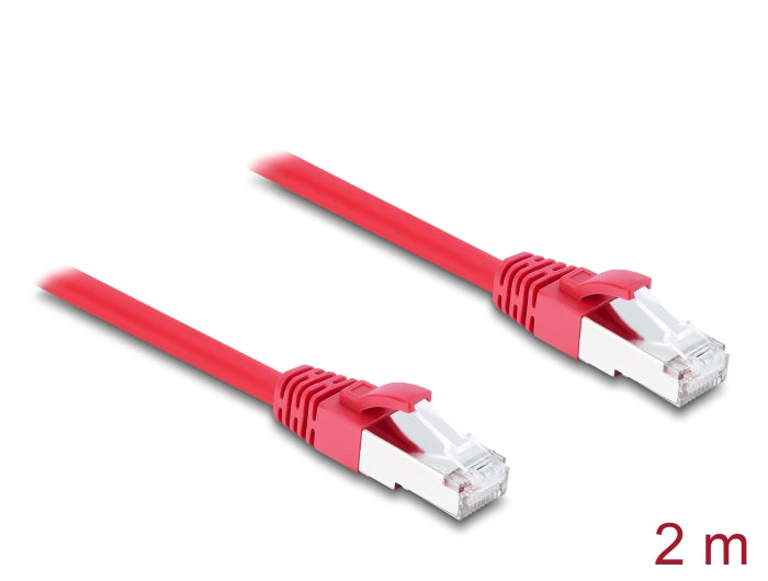 Delock RJ45 Netzwerkkabel Cat.6A S/FTP 2 m rot