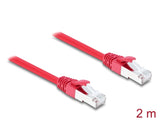 Delock RJ45 Netzwerkkabel Cat.6A S/FTP 2 m rot