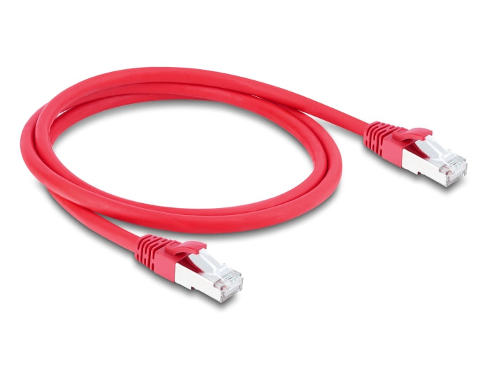 Delock RJ45 Netzwerkkabel Cat.6A S/FTP 1 m rot