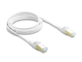 Delock RJ45 Flachband Patchkabel Cat.8.1 U/FTP bis 40 Gbps 1 m weiß