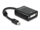 Delock Adapter mini DisplayPort 1.1 Stecker > DVI Buchse Passiv schwarz