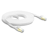 Delock RJ45 Flachband Patchkabel Cat.8.1 U/FTP bis 40 Gbps 10 m weiß