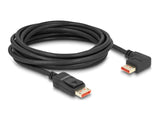 Delock DisplayPort Kabel Stecker gerade zu Stecker 90° links gewinkelt 8K 60 Hz 5 m