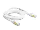 Delock RJ45 Flachband Patchkabel Cat.8.1 U/FTP bis 40 Gbps 2 m weiß