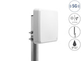 Delock 5G 3300 - 5000 MHz MIMO Antenne 2 x N Buchse 9 dBi direktional Wand- und Mastmontage outdoor weiß