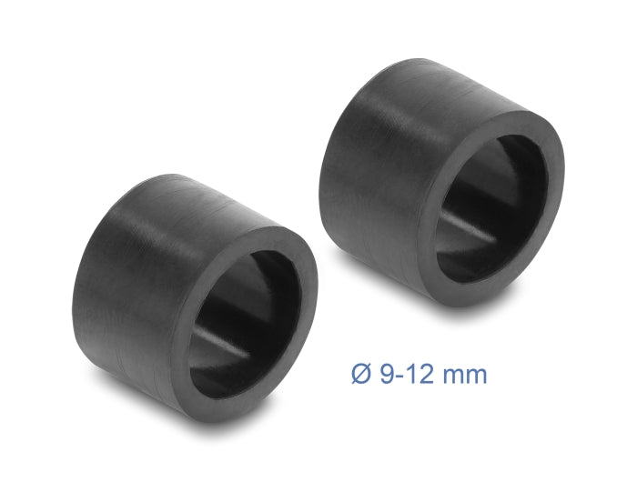 Delock Kabelverbinder X-Form mit Klemmverbindung 3 Pin, IP68 wasserdicht für Kabeldurchmesser 5 - 9 mm, inkl. Dichtungen für 9 - 12 mm, werkzeugfrei schwarz