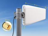 Delock LTE Antenne SMA Stecker 7 - 9 dBi direktional mit Anschlusskabel (RG-58, 5 m) weiß outdoor