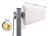 Delock LTE Antenne SMA Stecker 7 - 9 dBi direktional mit Anschlusskabel (RG-58, 5 m) weiß outdoor