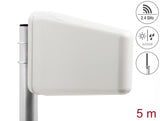 Delock LTE Antenne SMA Stecker 7 - 9 dBi direktional mit Anschlusskabel (RG-58, 5 m) weiß outdoor