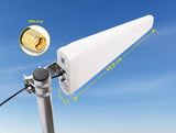 Delock LTE Antenne SMA Stecker 9 - 11 dB direktional mit Anschlusskabel (RG-58, 5 m) weiß outdoor