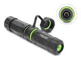 Delock Kabelverbinder DC 5,5 x 2,1 mm Buchse zu DC 5,5 x 2,1 mm Buchse mit M20 x 1,5 mm Gewinde und Verschlusskappe mit Gehäuse kompatibel mit Starlink IP68 staub- und wasserdicht