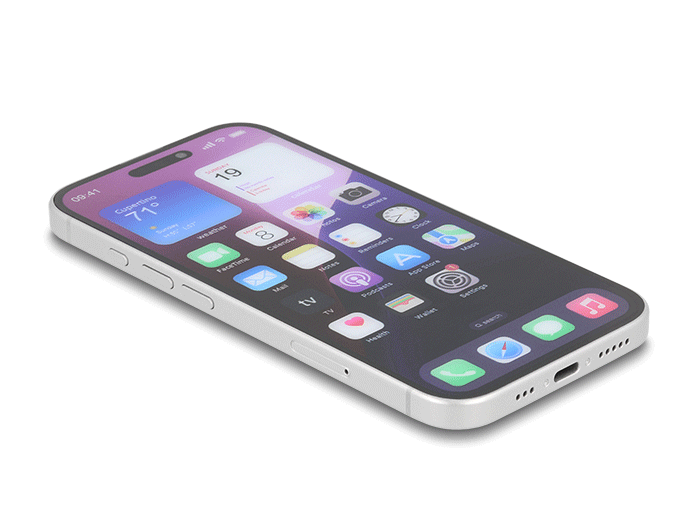 Delock Schutzfolie für iPhone 17 Pro mit Sichtschutz aus gehärtetem Glas Anti Spy 2 Wege Blickschutz mit Installationshilfe