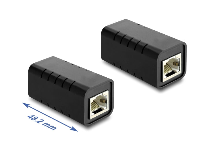 Delock RJ45 Kupplung Buchse zu Buchse Cat.6A geschirmt schwarz