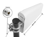 Delock LTE Band 20/1/3/7 Antenne N Buchse 8 ~ 9 dBi 5 m RG-58 direktional weiß outdoor