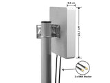 Delock LTE MIMO Antenne 2 x SMA Stecker 8 dBi direktional mit Anschlusskabel RG-58 5 m weiß outdoor