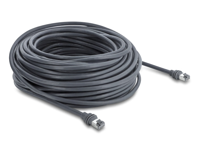 Delock RJ45 Patchkabel Cat.6 kompatibel mit Starlink Gen3 - 20 m grau