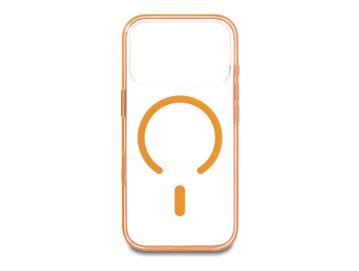 Delock Schutzhülle für iPhone 17 Pro kompatibel mit MagSafe transparent-orange