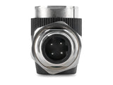 Delock M12 Adapter D-kodiert 4 Pin Stecker zu RJ45 Buchse zum Einbau rund 90° gewinkelt