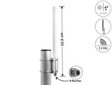 Delock 5G LTE Antenne N Buchse -2,14 - 2,93 dBi 33,5 cm starr Wand- und Mastmontage omnidirektional outdoor weiß
