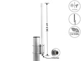 Delock Dualband WLAN 802.11 ac/ax/a/b/g/n Antenne N Buchse 6,2 - 8,0 dBi 39,5 cm omnidirektional starr Wand- und Mastmontage outdoor weiß