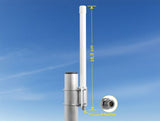 Delock Dualband WLAN 802.11 ac/ax/a/b/g/n Antenne N Buchse 6,2 - 8,0 dBi 39,5 cm omnidirektional starr Wand- und Mastmontage outdoor weiß