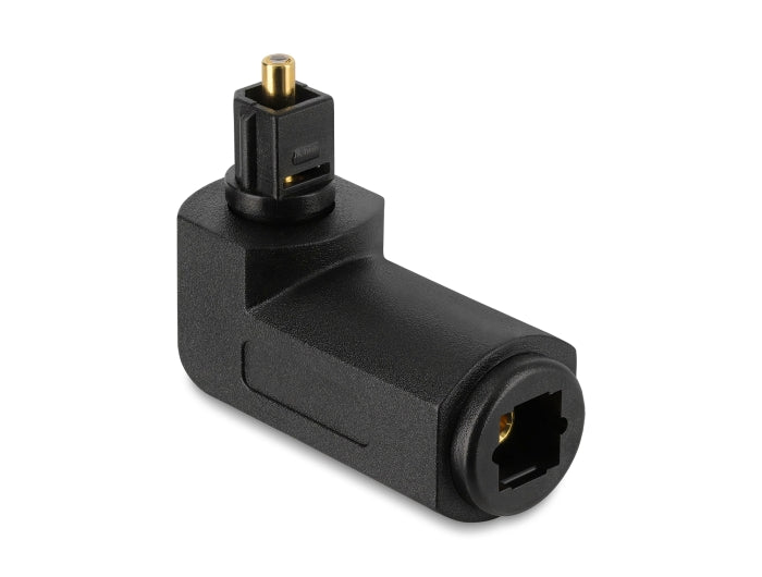Delock TOSLINK Adapter Stecker auf Buchse, 90° gewinkelt und 360° drehbar