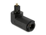 Delock TOSLINK Adapter Stecker auf Buchse, 90° gewinkelt und 360° drehbar