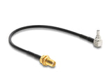 Delock Antennenkabel SMA Buchse zum Einbau > CRC-9 90° Stecker 200 mm