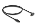 Delock TOSLINK Kabel Stecker 90° gewinkelt auf Stecker gerade, Ø 4 mm, 1 m, schwarz