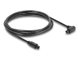 Delock TOSLINK Kabel Stecker 90° gewinkelt auf Stecker gerade, Ø 4 mm, 1,5 m, schwarz