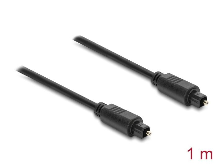 Delock TOSLINK Kabel Stecker auf Stecker, Ø 4 mm, 1 m, schwarz