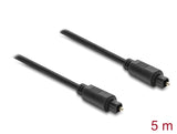 Delock TOSLINK Kabel Stecker auf Stecker, Ø 4 mm, 5 m, schwarz