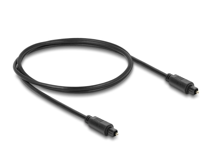 Delock TOSLINK Kabel Stecker auf Stecker, Ø 4 mm, 1 m, schwarz